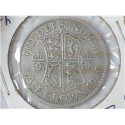 1940 GREAT BRITAIN HALF CROWN .2273 OZ ASW
