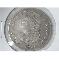 1831 BUST HALF DOLLAR (VERY FINE+) WITH SCRATCH