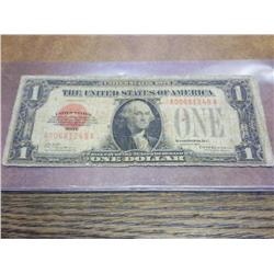 1928 ONE DOLLAR RED SEAL 1 YEAR TYPE