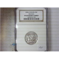 2006-S SILVER NEVADA QUARTER NGC PF69 ULTRA CAMEO