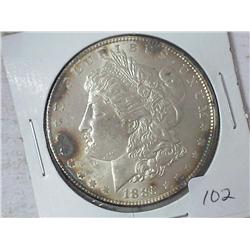 1885 MORGAN SILVER DOLLAR (UNC) SPOTTY