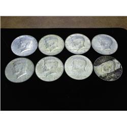 8-40% SILVER KENNEDY HALF DOLLARS