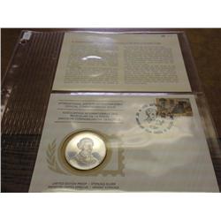 1976 ITALY FDC WITH STERLING PF MEDAL