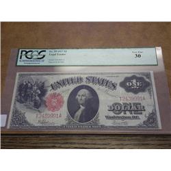 1917 US ONE DOLLAR LEGAL TENDER PCGS (VF 30)