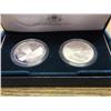 Image 1 : 1999 YELLOWSTONE 2 COIN SET PF & UNC SILVER $'S