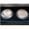 Image 2 : 1999 YELLOWSTONE 2 COIN SET PF & UNC SILVER $'S