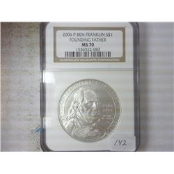 2006-P FRANKLIN "FOUNDING FATHER" SILVER DOLLAR