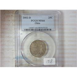 2002-D OHIO QUARTER PCGS MS66