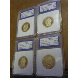 ALL 4 2000-S PRESIDENTIAL DOLLARS IGS PR70 DCAM