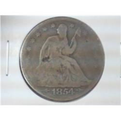 1854 SEATED LIBERTY HALF DOLLAR