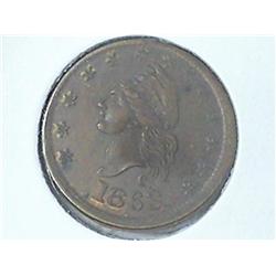 1863 CIVIL WAR TOKEN I.O. U. ONE CENT