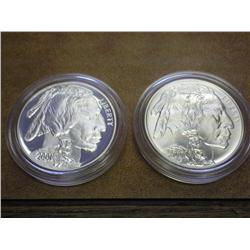2001 AMERICAN BUFFALO PF & UNC SILVER DOLLARS