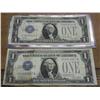Image 1 : 2-1928 $1 SILVER CERTIFICATES (FUNNYBACKS)