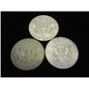 Image 2 : 3 ASSORTED 1964 SILVER KENNEDY HALF DOLLARS