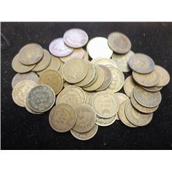 ROLL OF 50-1860-1900'S INDIAN HEAD CENTS
