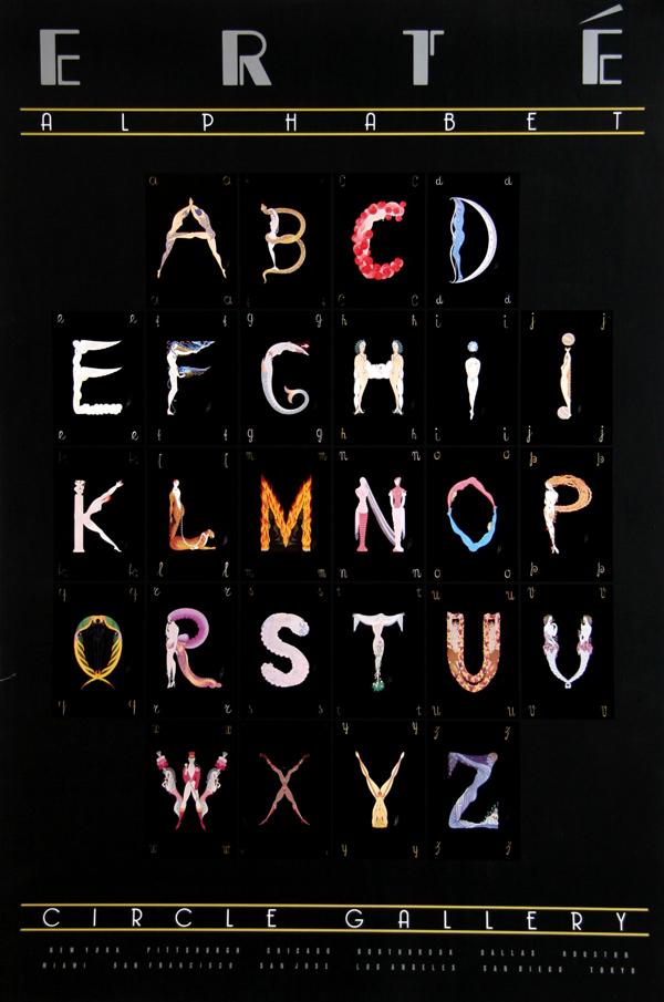 Erte Alphabet Poster