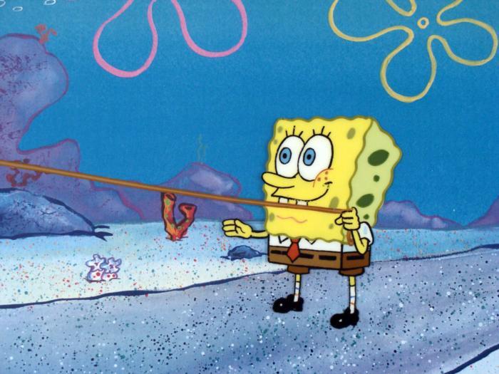 Original Fish Escape Spongebob Background Cel Animation
