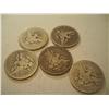 Image 2 : Lot of 5 Silver Barber Quarters