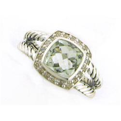 DAVID YURMAN 11MM PRASIOLITE ALBION RING