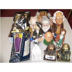 (12) Piece Historical American Figurine,Doll, Statue Lot . As Shown