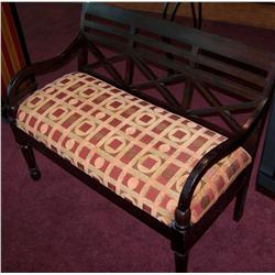 Upholstered Custom Sturdy Wooden Bench.