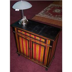 Lamp and Decorative Hallway Cabinet.