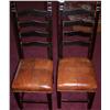 Image 1 : Pair of Upholdstered Wooden Chairs.