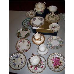 Multi Piece Porcelain Lot Apx. 15 Pi. Various hand painted tea cups, saucers & etc.