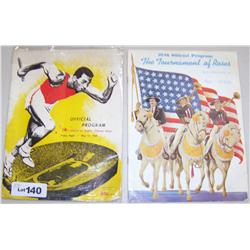 2pc Lot. 1959 Off. Program of 19th L.A. Coliseum Relays and 1946 Off. Program Tournament of Roses.