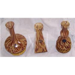 (3) Piece Lot White Crystal Italy