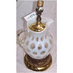 Fenton French Opalescent Cot Lamp