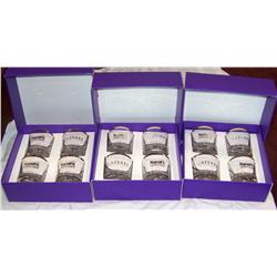 (3) Boxes of  4 New Las Vegas Casino Glasses (2) Caesars (2) Harrah's