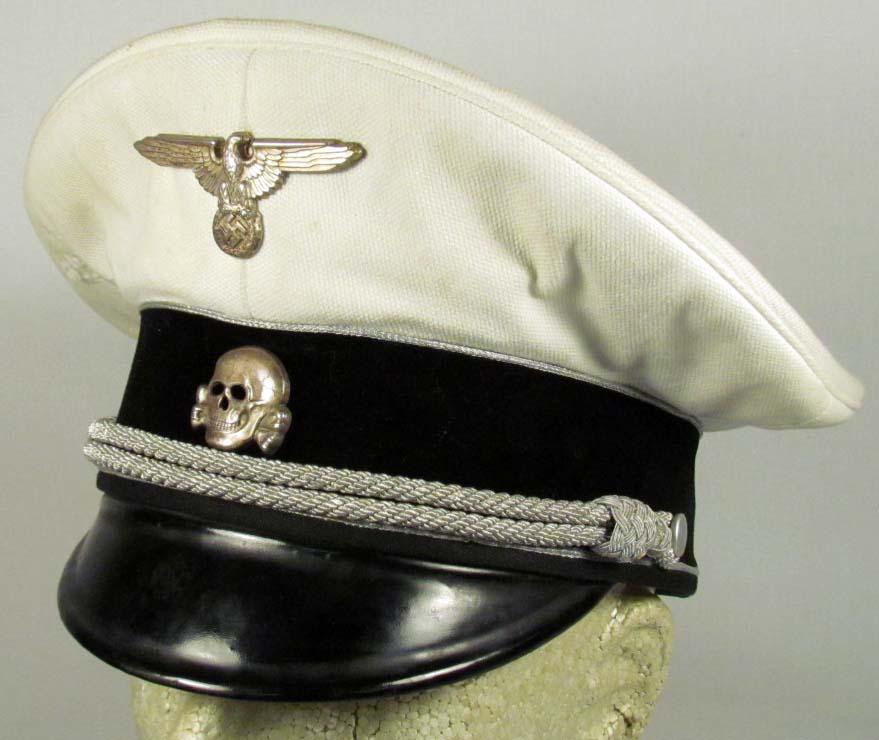 WW2 GERMAN NAZI SS VISOR HAT This hat was on dis