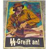 Image 1 : WW2 GERMAN NAZI WAFFEN SS PROPAGANDA POSTER - Appr
