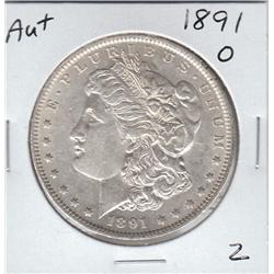 $1 SILVER MORGAN 1891 O AU+ SUPER APPEAL