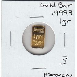 GOLD BAR .999 1 GR
