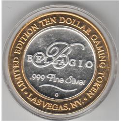 BELLAGIO $10 SILVER .999 CASINO ROUND 2003