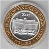 Image 2 : BELLAGIO $10 SILVER .999 CASINO ROUND 2003
