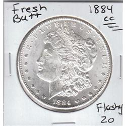 $1 SILVER MORGAN 1884 CC FLASHY UNC ORIGINAL