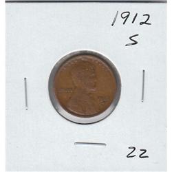 1912 S LINCOLN WHEAT CENT
