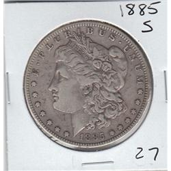 $1 MORGAN SILVER 1885 S