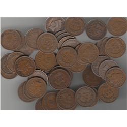 ROLLS OF 50 INDIAN HEAD CENT MIX DATES