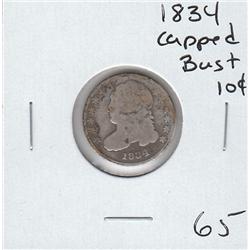 1834 CAPPED BUST DIME