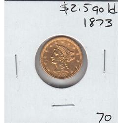 $2.5 GOLD LIBERTY HEAD 1873