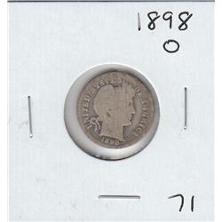 1898 O BARBER DIME