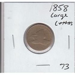 1858 LARGE LETTER FLYING EAGLE CENT