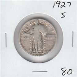 1927 S WALKER SILVER 50 CENTS