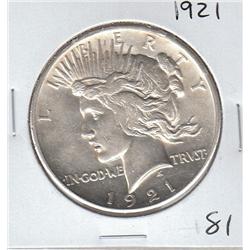 $1 PEACE DOLLAR 1921 FLASHY