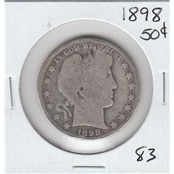 BARBER .50 HALF 1898
