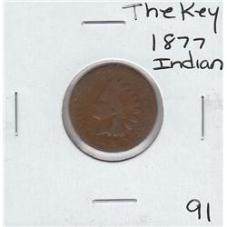THE KEY 1877 INDIAN HEAD CENT
